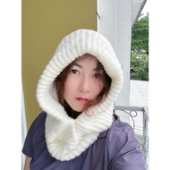 Russian Winter Cap, Winter Scarf Hat, Winter Hat Adjustable Windproof Scarf Hat, Knitted Neck Warmer