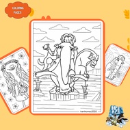 Set of 30/15/10 sheets of coloring pages, coloring pages, Ice Age movie images, A4, A5 regular paper