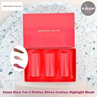 Westman Atelier - Clean Glow Trio ll Petites Sticks Contour Highlight Blush คอนทัวร์ ไฮไลท์ บลัชออน