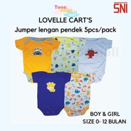 Baby Boy & Girl Short JumperLovelle Cart'ss, Pack of 5 (SNI)