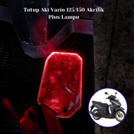 Pelindung aki motor bening akrilik Plus Lampu honda vario 125 150 new tahun 2019-2022 pnp