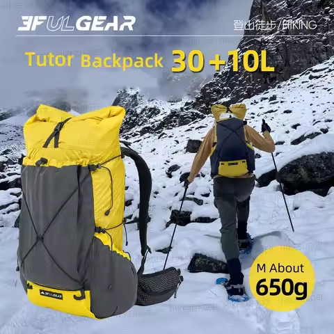 3F UL GEAR Tutor Backpack Outdoor Camping 30+10L Backpack Ultralight UHWMPE Hiking Water-repellent T