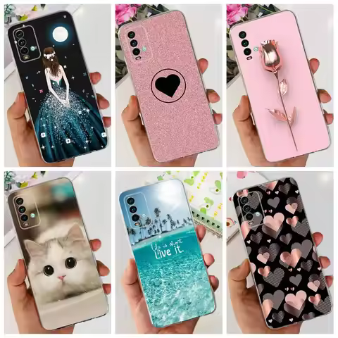 For Xiaomi Redmi 9T Case 6.53" Soft Clear Silicone Phone Cover New Fashion Pattern Funda For Xiaomi 