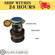 POP UP WASTE 32MM S/STEEL