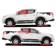 HILUX TRITON 4X4 CAR STICKERS VARIATIONS SIMPLE STRIPINGcutting stikerS FOR HILUX 4X4 CARS