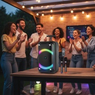 Vinnfier Tango 606 WMB 12" Bass Bluetooth Karaoke Speaker LED Party Lights AUX, USB, Micro SD Card, 