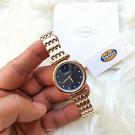Fossil Carlie Mini ES4522 Three-Hand Rose-Gold-Tone Stainless Steel Watch Original With 1 Year Warranty On Mechanism
