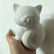 貓咪陶瓷白坯存錢筒 DIY材料包 (含彩繪材料)