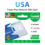USA Prepaid Data SlM Card - 4G LTE SIM Card Support for AT&T T-Mobile and Verizon Data-Only SIM for 