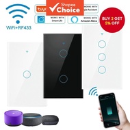 Smart Wifi Touch Switch No Neutral Wire Required Smart Home 3 Gang Light Switch 100-240V Works with 
