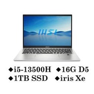 微星MSI Prestige 14 Evo B13M-285TW 14吋筆電 i5-13500H/16G/1TSSD/iris Xe 送電競耳機