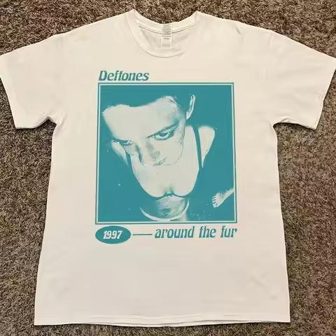 Vintage Deftones 1997 Around The Fur Sand Unisex Tshirt Reprint For Men Women Men Clothing