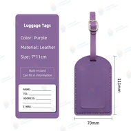 【Great discount】Luggage Tag Colorful Handbag Label Airplane Check-in PU Leather Boarding Pass