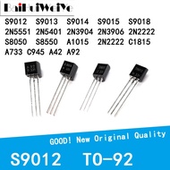 10PCS S9012 S9013 S9014 S9015 S9018 2N5551 2N5401 2N3904 2N3906 2N2222 S8050 S8550 A1015 C1815 A733 