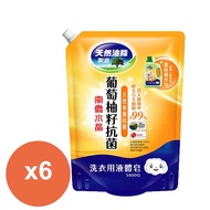 南僑水晶葡萄柚籽抗菌洗衣精補充包1400mlX6包_廠商直送