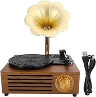 Vinyl Player Vintage, Turntable Record Player - 33/45/78 Record Holder Turntable Bluetooth 5.0 USB Memory Card Recording Equipment Record Player Gramophone