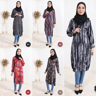 [6] Long Blouse Muslimah Tunic Blouse Cotton Viscose | Tunic Blouse Muslimah