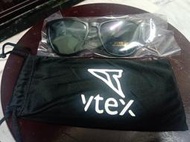 全新品 台灣製造 V-TEX 機能膠框太陽眼鏡 UV400等級 含眼鏡收納袋