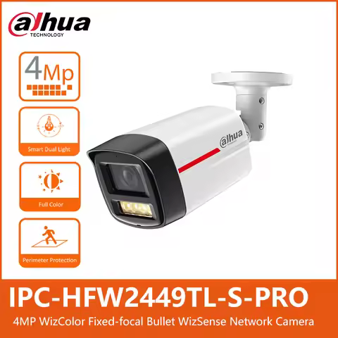 Dahua IPC-HFW2449TL-S-PRO HFW2849TL-S-PRO 4/8MP WizColor Full Color Bullet WizSense Network Security