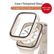 Case For IWatch series 10 9 8 7 6 5 4 3 2 1 45mm 44mm 41mm 40mm Case with Tempered Glass Protector C