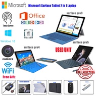 Microsoft Surface Pro 3 pro 4 pro5 pro6  pro7 Tablet Laptop 2 in 1 PC 4G/8G/16G RAM 64G/128G/256GB/512G SSD  Win10 system With touch screen（WiFi /cameras /usb3.0/minidp/tf card slo