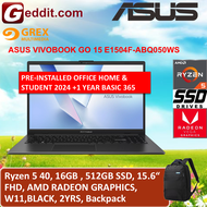 ASUS VIVOBOOK GO 15 E1504F-ABQ050WS / E1504F-ABQ051WS / E1504F-ABQ052WS LAPTOP(RYZEN 5 4016GB512GB15