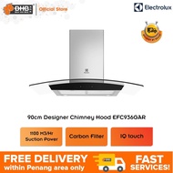 Electrolux 90cm Dual Filter Stainless Steel Kitchen Hood with 1100m3/hr Suction Power - EFC936GAR (F