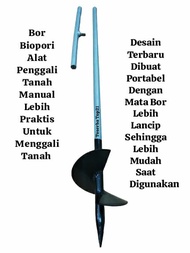 Bor Biopori Alat Pelubang Tanah - Bor Biopori Spiral Termurah / Alat Bor Tanah Manual Untuk resapan 