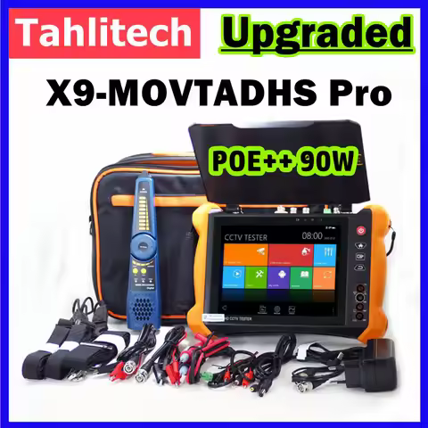 X9 Pro 8inch IP CCTV Tester 8MP AHD CVI TVI camera tester CCTV Tester Monitor 48V PoE power output U