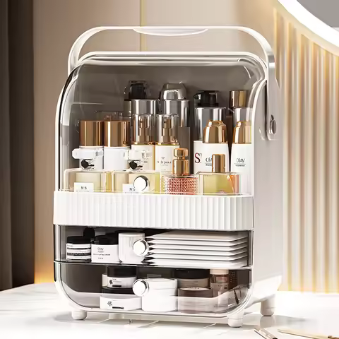 33x26x18cm Storage Box 6 Layer Desktop Organizer with Drawers for Makeup Skincare Masks Lipsticks Du