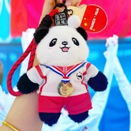 Cartoon Sports Panda Plush Doll Backpack Pendant Chengdu Big Panda Souvenir Gift Children Keychain
