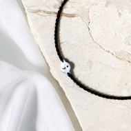 Gelang Tali Semicolon Vonea Pria Tangan Butterfly Wanita Cewek Monel Anti Karat Bracelet Hitam Handm