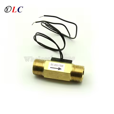 DC 250V 70W 20.6mm G1/2" Copper brass Water flow sensor Magnetic Control type water flow switch syst