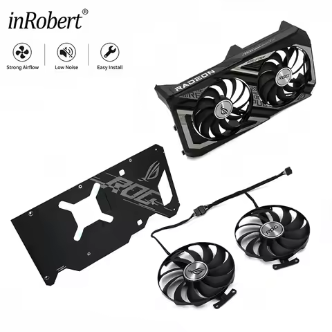 For ASUS ROG STRIX RX 6600 XT Video Card Fan 95MM CF1010U12D RX6600XT 5Pin Graphics Card Replacement