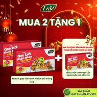 Combo of 2 boxes of almond brown rice bars FNV low-calorie sugar-free snacks 1 box x 72g