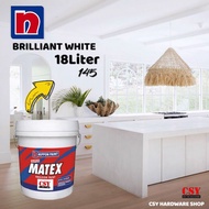 NIPPON PAINT Super Matex 18Liter MaxiWhite / Brilliant White / White/ Black