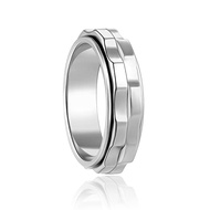 LuckyAmor Fidget Rings For Anxiety For Women, Spinning Anxiety Ring Stainless Steel Fidgets Two Gear