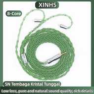 XINHS-71 8แกน5N OCC สีเขียวลูกอมเคเบิ้ล3.5/2.5/4.4มิลลิเมตรเสียบกับ Mmcx/ 0.78มิลลิเมตร /Qdc/tfz สำห