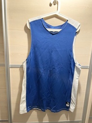 Nike Logo Basketball DRI-FIT Training Jersey Tank Top Blue White Size XL 加大 雙面 籃球 波衫 球衣 背心 藍色 白 ⚠️ 爽