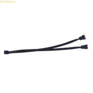 Doublebuy 4-Pin Fan Extension Adapter Cable 4Pin to 2x 4-Pin PWM Connector 1 to 2 Splitter 27 5CM