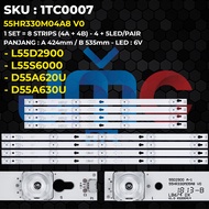 Backlight TV TCL 55 inch L55D2900 L55S6000 D55A620U D55A630U 55HR330M04B8 V0