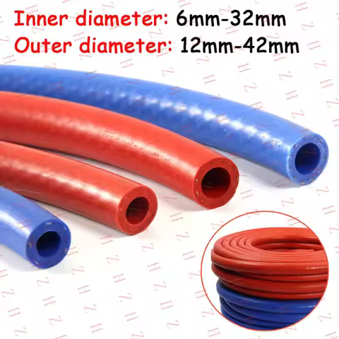 U+ Silicone Vacuum Hose Tubing Reinforced Braided Tube Water Air Tube ID 6mm-32mm（Minimum order 10 p