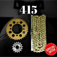 EX5 DREAM 415 -132L HTM 415 SPROCKET SET GOLD CHAIN WAVE100 EX5 CLASS C70 GBO YTZ5S YTZ5 YB4 YB5L YB