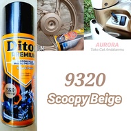 Diton Premium Scoopy Beige 9320 Coklat Muda Metallic Metalik Metalic Cat Mobil Motor Tahan Bensin 400ml