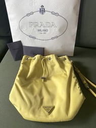 Prada re-nylon水桶包 手挽包 黃色