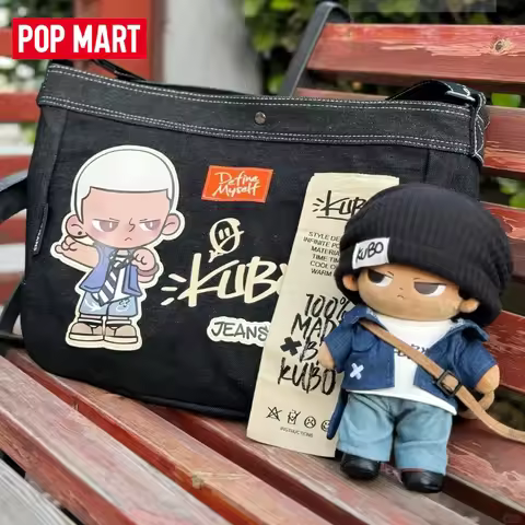 Genuine POPMART Kubo Jeans Series Official Merchandise Badge Cup Notebook Crossbody Bag Mini Bag Tre