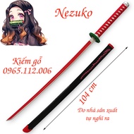 Kiếm gỗ Katana Cosplay nhân vật Tanjiro và các nhân vật trong Kimetsu No Yai ba bằng Gỗ dài 1m (Có q
