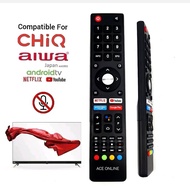 Replacement For AIWA & CHIQ ANDROID SMART TV REMOTE CONTROL WITHOUT BLUETOOTH VOICE FUNCTION Compati