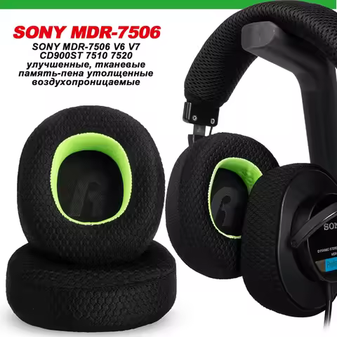 Replacement for SONY MDR-7506 V6 V7 CD900ST 7510 7520 Ear Pads Earphone Cushions Won't Peel Upgraded