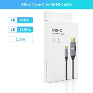 Jasoz Type C to HDMI Cable Adapter Support 4K 60Hz No delay for Android SAM S23 S22 S21 Laptop M1 Tablet pro 4th Gen Sam S20+ HDMI Cable For Phone TV Computer Projector Monitor